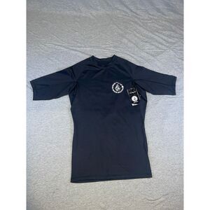 Volcom Stone Hawaii Lone Path Mens Short Sleeve 50+ Anti UV Rash Guard Black XXL